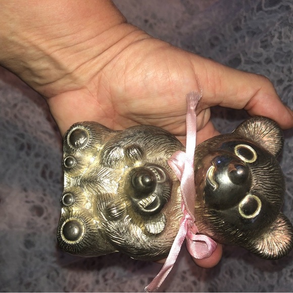 Vintage Godinger Silver Art Co. 1970’s Silver Plated Bear & Baby Bear Bank. - Picture 3 of 7